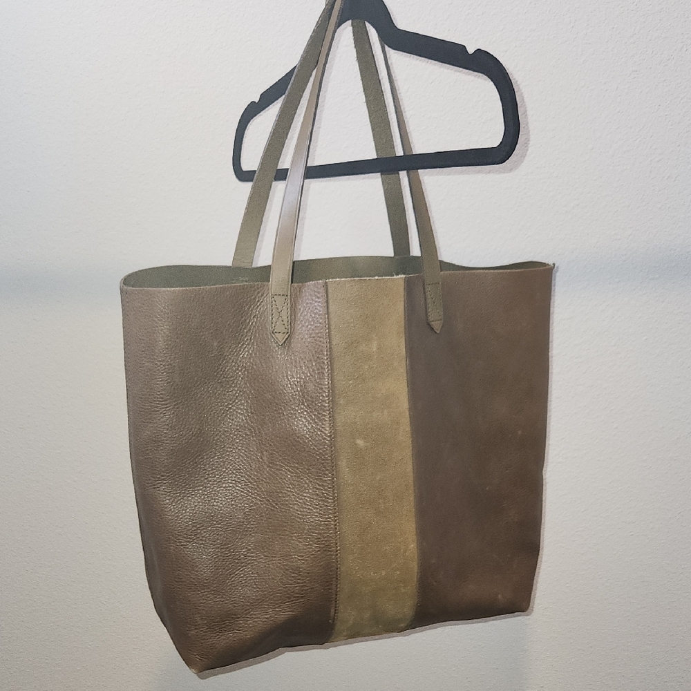 Madewell Brown and Tan Tote Bag